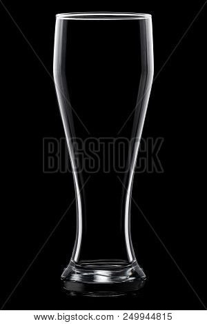 Empty Glass Glass Of Beer, Clipping Path, On Black Background