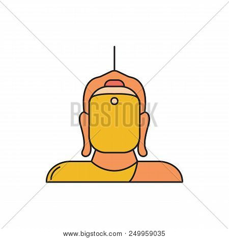 Seokguram Buddha Icon. Cartoon Seokguram Buddha Vector Icon For Web Design Isolated On White Backgro