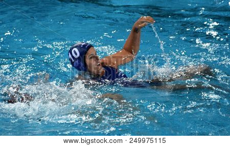 Budapest, Hungary - Jul 20, 2017. Bujka Barbara (hun) Fights Against Netherlands In The Preliminary 