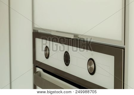 Oven Panel Close-up, Regulators And Placard For Information