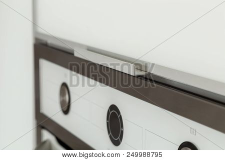 Oven Panel Close-up, Regulators And Placard For Information