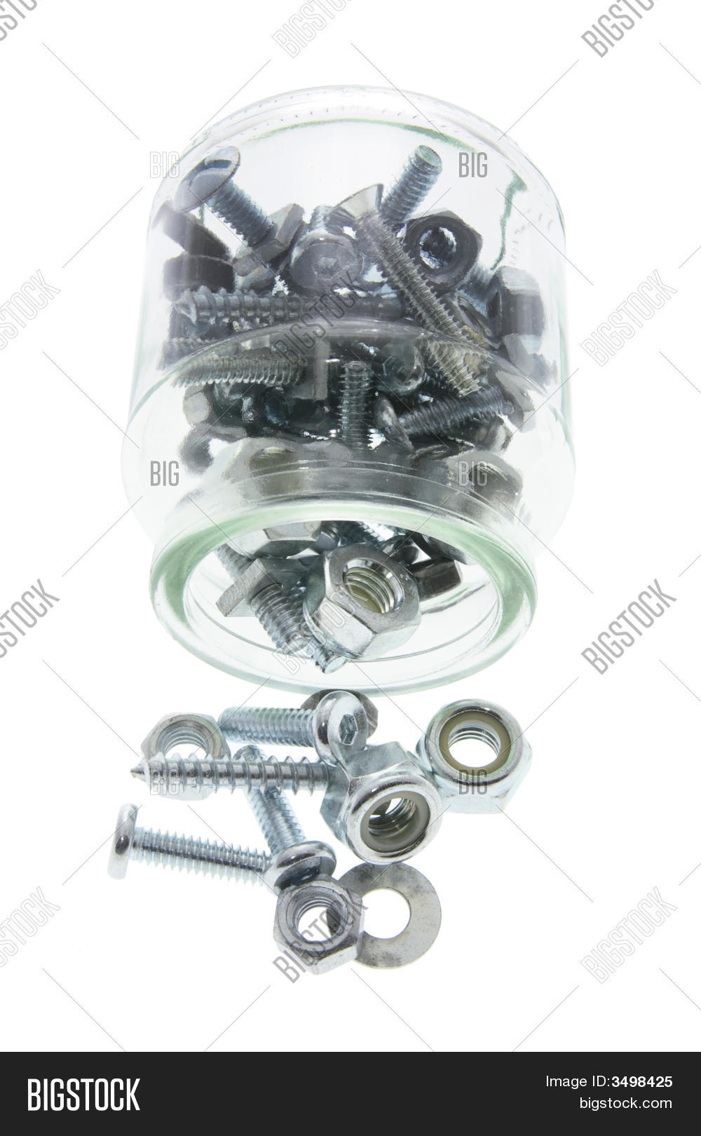 Glass Jar Nuts Bolts Image & Photo (Free Trial) Bigstock