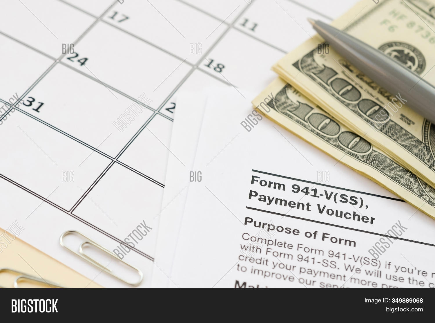 Irs Form 941v Payment Image & Photo (Free Trial) Bigstock