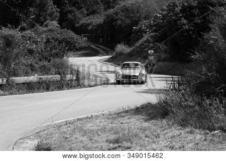 Pesaro Colle San Bartolo , Italy - May 17 - 2018 : Mercedes-benz 300 Sl CoupÉ (w198) 1955 On An Old 