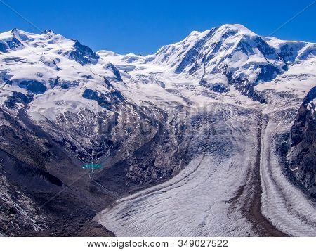 Grenzgletscher Glacier And Dufourspitze The Highest Swiss Mountain - Canton Of Valais Switzerland