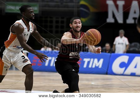 Rio, Brazil - February 03, 2020: Barrera In Match Between Flamengo And Cearense By The Brazilian Bas
