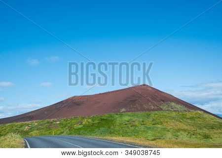 Volcano Eldfell On Island Of Heimaey In Vestmannaeyjar Erupted In 1973