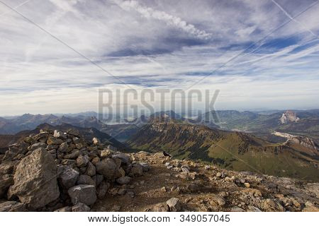 View From The Chaiserstock Mountain On An Autumn Afternoon