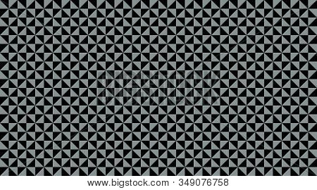 Seamless Ornament As A Composition Of Geometric Shapes Of Equilateral Triangles Made Up Of Gray-blue