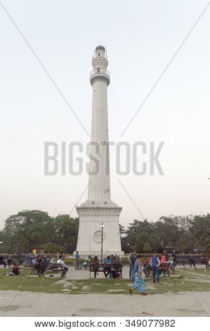 Shaheed Minar Martyrs Ochterlony Monument, Famous Pillar Minaret Architectural Column Lighthouse Rep