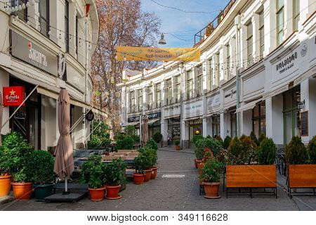 Tbilisi, Georgia 22 January 2020 - Famous Shardeni Street In Tbilisi