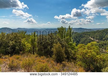 View From Olymbos, The Highest Peak Of The Island Of Cyprus.