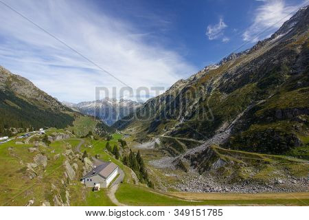 View Towards The Valley, Seen From Goescheneralp