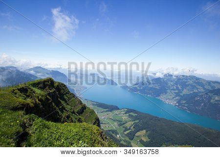 View Over Lake Lucerne, Seen From Niederbauen