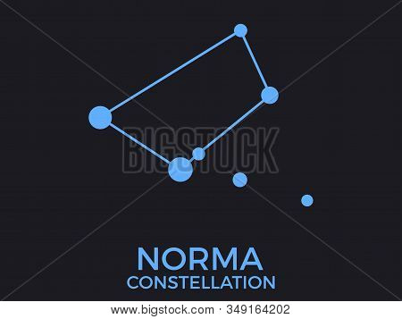Norma Constellation. Stars In The Night Sky. Cluster Of Stars And Galaxies. Constellation Of Blue On
