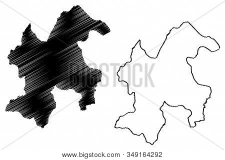 Bor District (republic Of Serbia, Districts In Southern And Eastern Serbia) Map Vector Illustration,