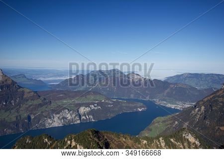 Lake Lucerne On A Sunny Day In Autumn