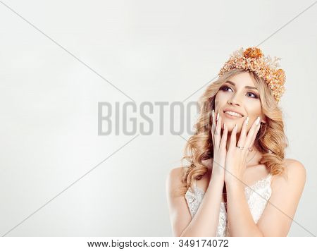Daydream. Beauty Queen Girl Woman Actress Miss Dreaming About Winning In A Contest Bright Future Car