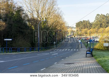 Road In A Small City In Europe