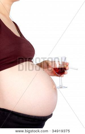 Těhotná alkohol & cigaret