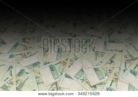 Beija Flor Hummingbird Or Colibri Depicted On Old One Real Note Brazilian Money