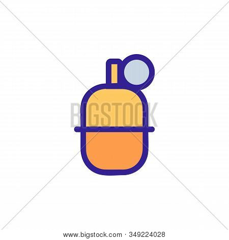 Army Pomegranate Icon Vector. Thin Line Sign. Isolated Contour Symbol Illustration