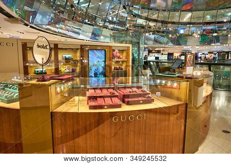 BERLIN, GERMANY - CIRCA SEPTEMBER, 2019: assorted  jewelry on display at Galeries Lafayette in Berlin.
