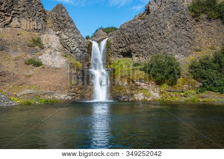 Gjarfoss Waterfall In Gjain In South Iceland