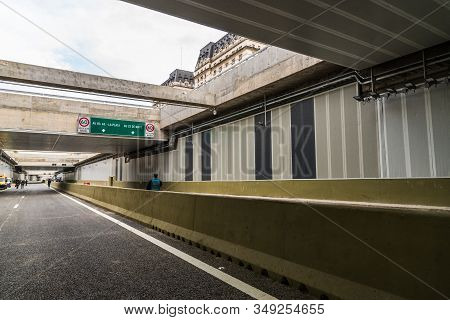 Buenos Aires, Argentina - May 26, 2019: Wide Angle View At Paseo Del Bajo