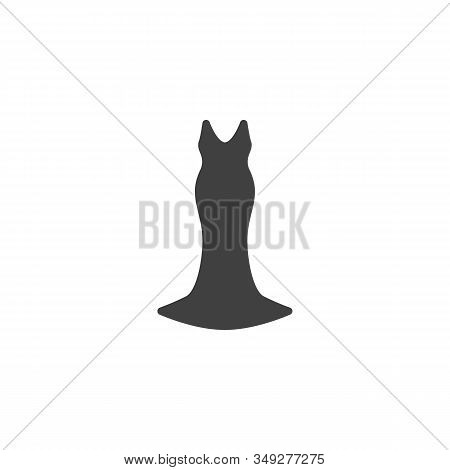 Elegant Evening Dress Vector Icon. Filled Flat Sign For Mobile Concept And Web Design. Ball Gown Dre