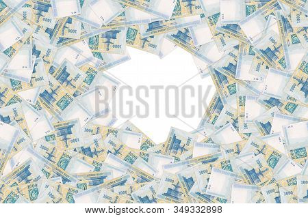 Visegrad Royal Fountain On Hungary 1000 Forint 2006 Banknote Pattern