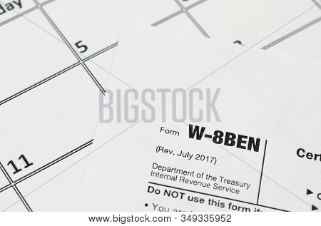 Irs Form W-8ben Certificate Of Foreign Status Of Beneficial Owner For United States Tax Withholding 