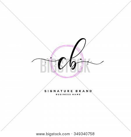C B Cb Initial Letter Handwriting And  Signature Logo. A Concept Handwriting Initial Logo With Templ