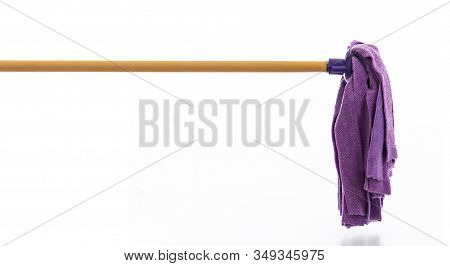 Cleaning Floor Mop Isolated Against White Background.