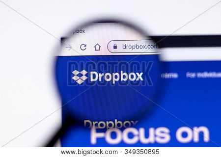 New York City, Usa - 5 February 2020: Dropbox Website Page Close Up, Illustrative Editorial