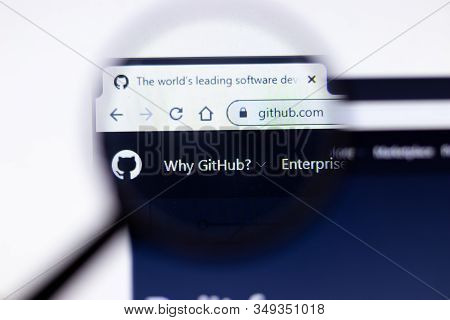 New York City, Usa - 5 February 2020: Github Website Page Close Up, Illustrative Editorial