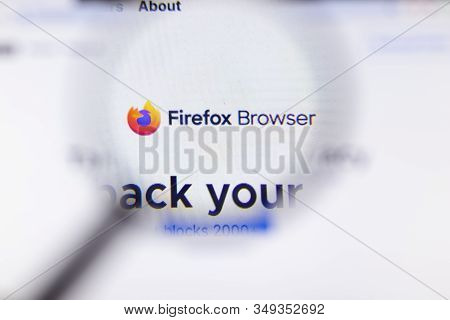 New York City, Usa - 5 February 2020: Mozilla Firefox Website Page Close Up, Illustrative Editorial