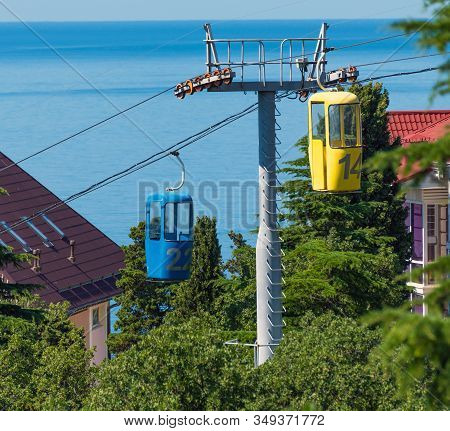 The Cabins Of Cableway In Koreiz, Crimea