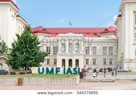 Iasi, Romania - August 6, 2019: University Of Medicine And Pharmacy 