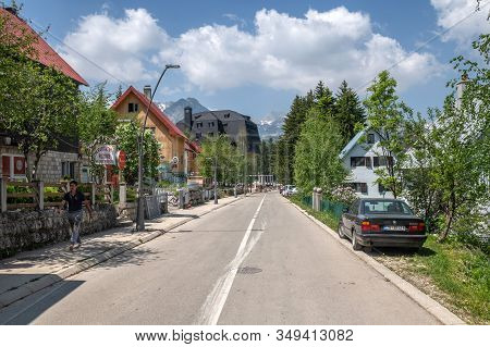 Zabljak, Montenegro - June 14. 2019. Zabljak - The Highest Mountain City In The North Of Country