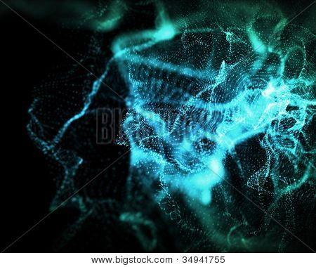 Fundo indefinido formas de luzes azuis