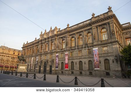 Mexico City - Jan. 15, 2020: Museo Nacional De Arte Munal On Calle De Tacuba In Historic Center Of M