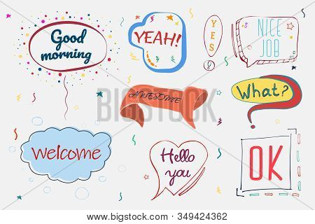 Set Dialog Windows Vector & Photo (Free Trial) | Bigstock