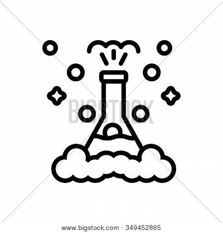 Black Line Icon For Experiment Lab Pharmaceutical Research Test-tube Medical Chemistry Patholology B