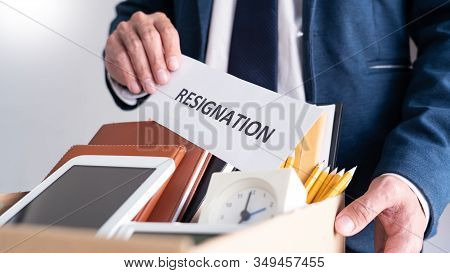 Employees Who Intend To Quit Work With Resignation Letters For Quit Or Change Of Job Leaving The Off