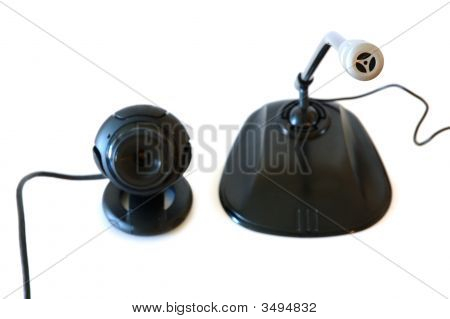 Webcamera e microfono per il Computer.