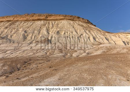 The Ustyurt Plateau. District Of Boszhir. The Bottom Of A Dry Ocean Tethys. Kazakhstan. Selective Fo