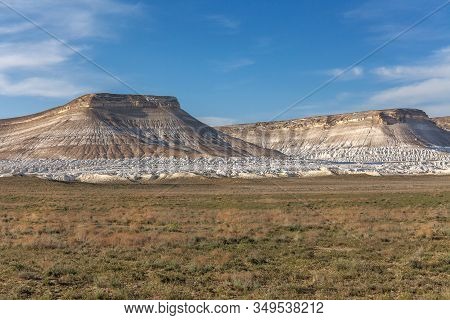 The Ustyurt Plateau. District Of Boszhir. The Bottom Of A Dry Ocean Tethys. Kazakhstan. Selective Fo
