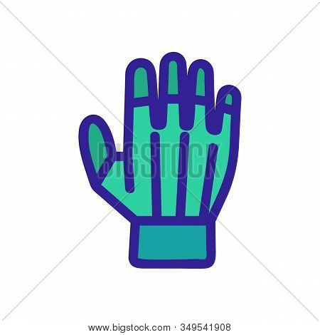 Cricket Glove Icon Vector. Thin Line Sign. Isolated Contour Symbol Illustration