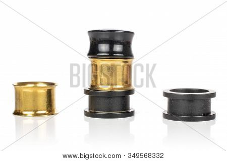 Group Of Five Whole Arranged Plug Isolated On White Background